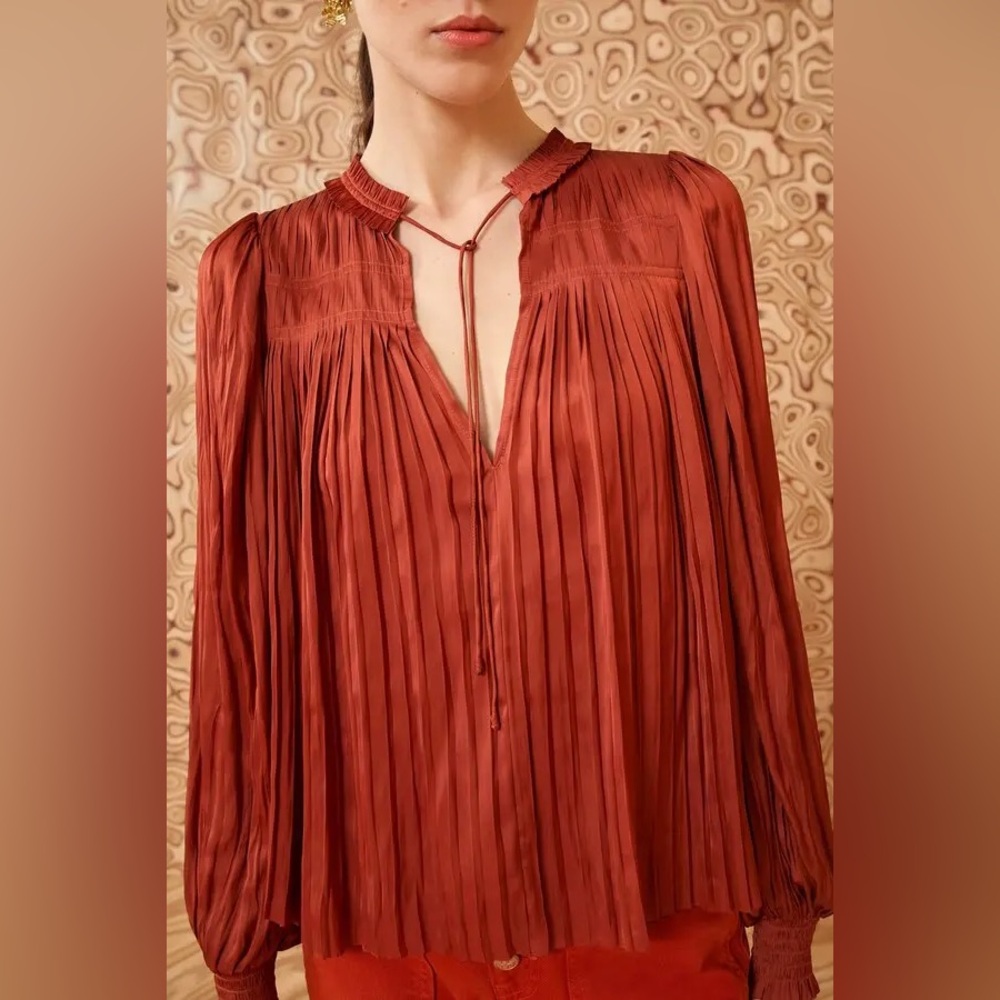 NWT ULLA JOHNSON Leah Blouse - Picture 4 of 8